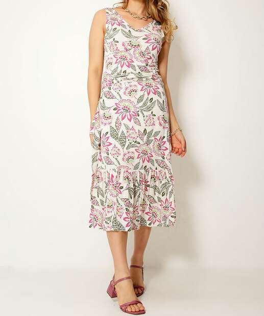 Blusa Regata Feminina Estampa Floral Marisa