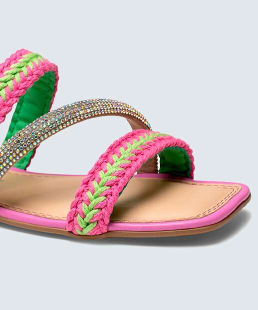 Rasteirinha Feminina Trançada Dakota