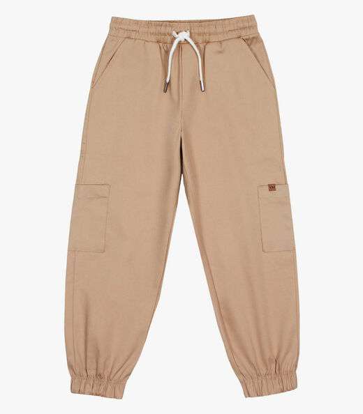 Calça Infantil Masculina Em Sarja Trick Nick Marrom