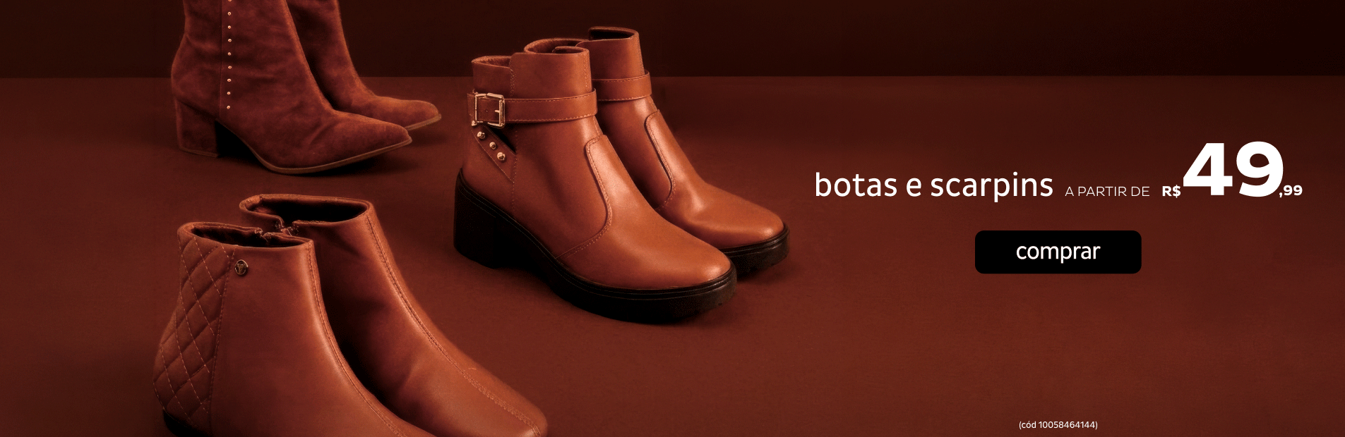Botas e Scarpins a partir de R$49,99