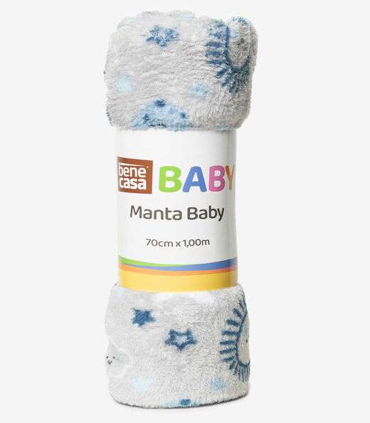 Manta Infantil Microfibra Bene Casa Cinza