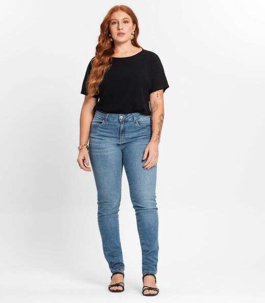 Blusa Feminina Plus Size Secret Glam Preto
