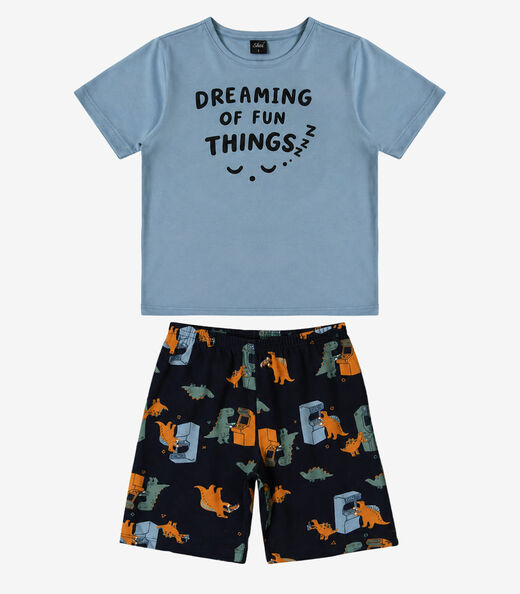 Pijama Infantil Masculino Select Cinza
