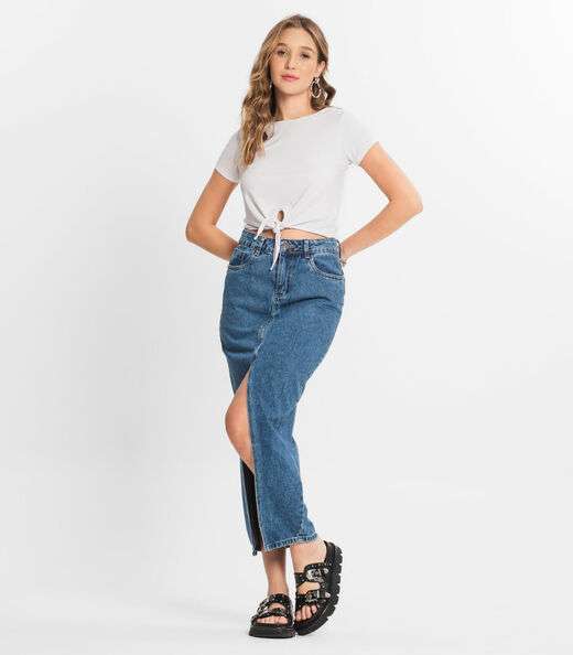 Blusa Feminina Ribana Canelada Select Branco