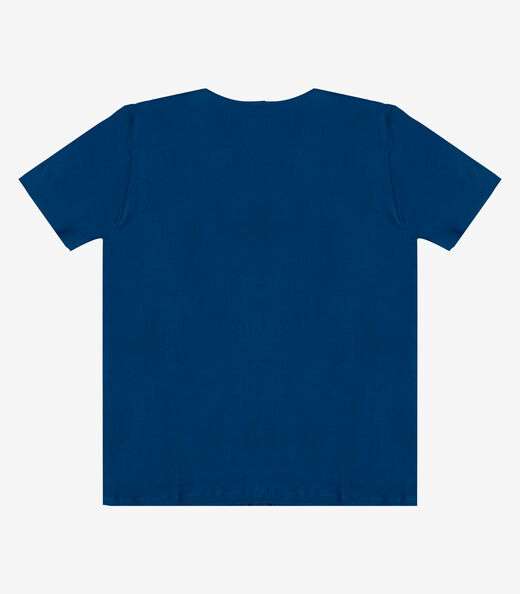 Blusa Feminina Manga Curta Infinita Cor Azul