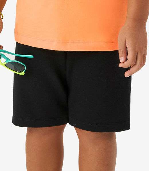 Conjunto Machão com Bermuda Meia Malha Rovi Kids Laranja