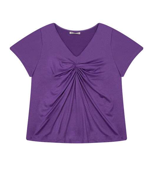 Blusa Feminina Plus Size Franzida Secret Glam Roxo
