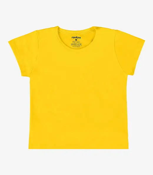 Blusa Básica Infantil Feminina Rovitex Kids Amarelo