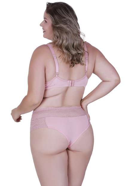 Conjunto Beijo Plus Concept Lingerie Rosa