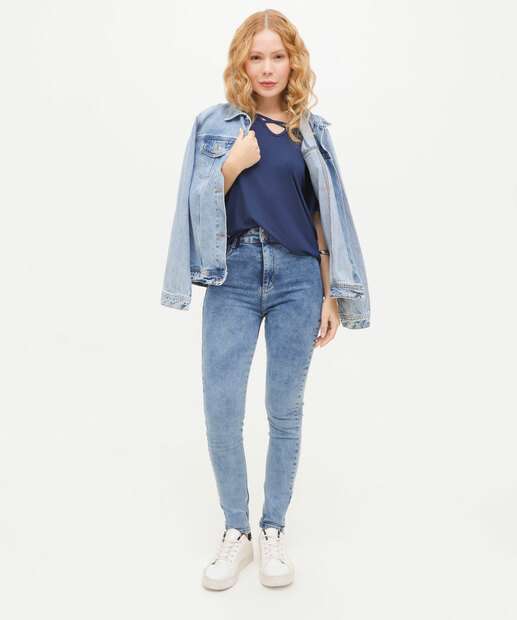 Image_Calça Jeans Skinny Feminina Marmorizada Sawary