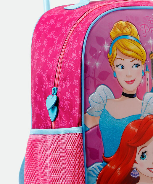 Mochila Mala Com Rodas Infantil Princesas Xeryus 