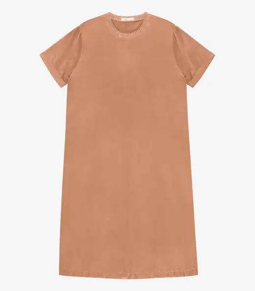 Vestido Super Midi Plus Size Secret Glam Marrom