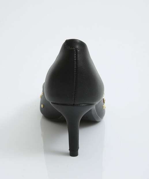 Scarpin Feminino Strass Bico Fino Salto Fino Vizzano