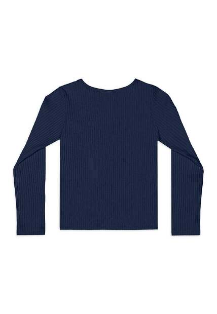 Blusa Ribana Canelada Manga Longa Quimby