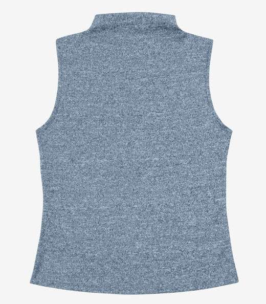 Regata Feminina com Gola Infinita Cor Azul