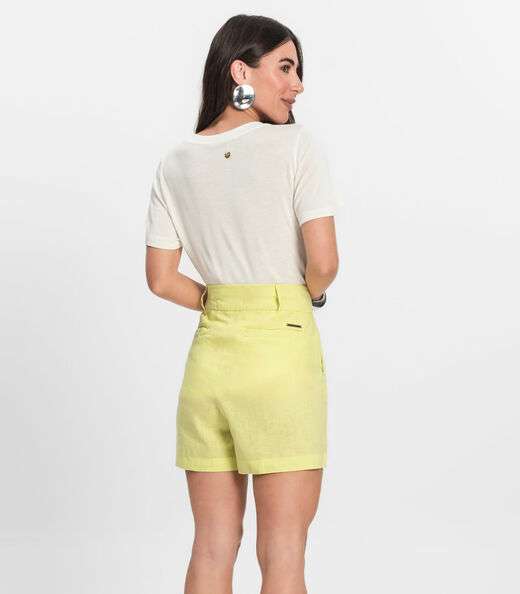 Shorts de Linho Feminino Endless Verde