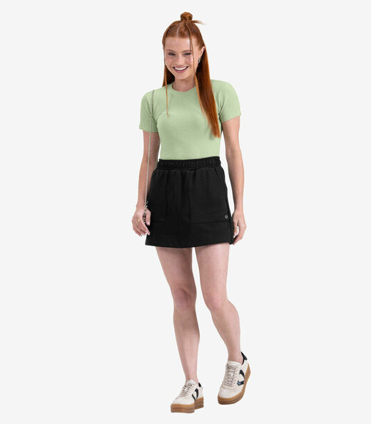 Blusa Juvenil Feminina em Malha Anarruga Minty Verde