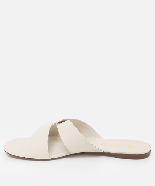 Rasteirinha Feminina Via Uno Off White
