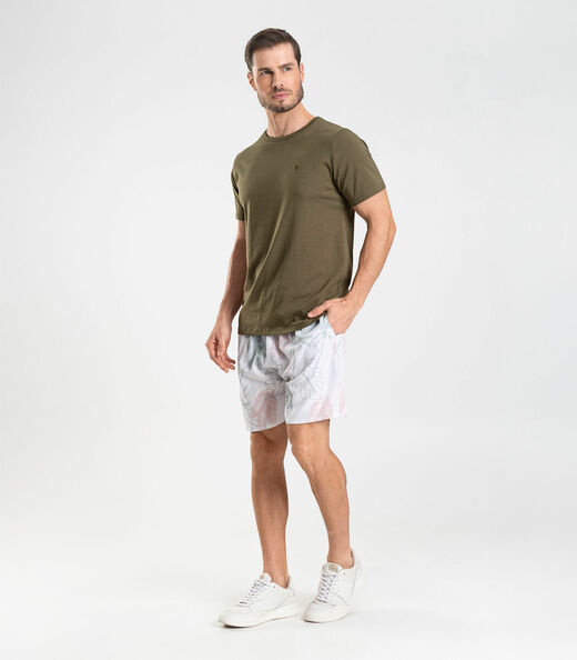 Bermuda Masculina De Microfibra Long Bong Branco