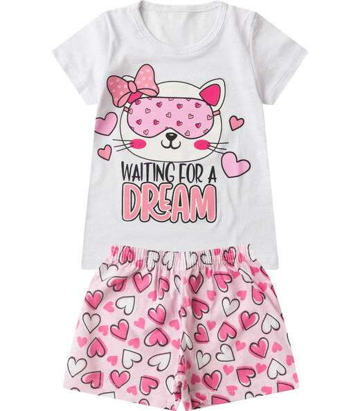 Image_Pijama Infantil Menina Brilha no Escuro Kappes Branco