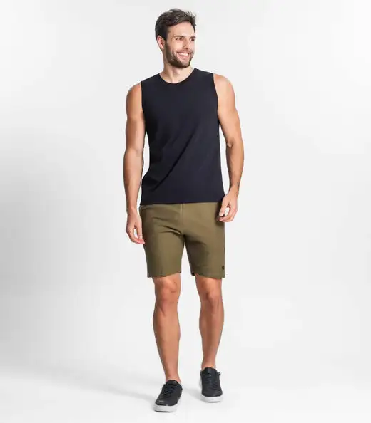 Regata Masculina Básico Meia Malha Diametro Preto