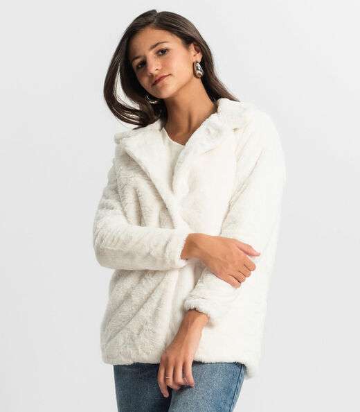 Casaco Juvenil Feminino Pelo Safira Minty Bege