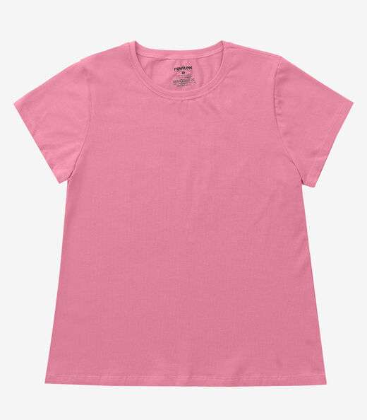 Blusa Feminina Cotton Leve Básica Rovitex Rosa