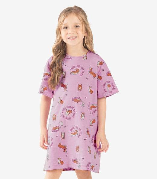Camisola Infantil Feminina Meia Malha Rovi Kids Rosa
