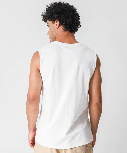 Regata Masculina Estampada Marisa Off White