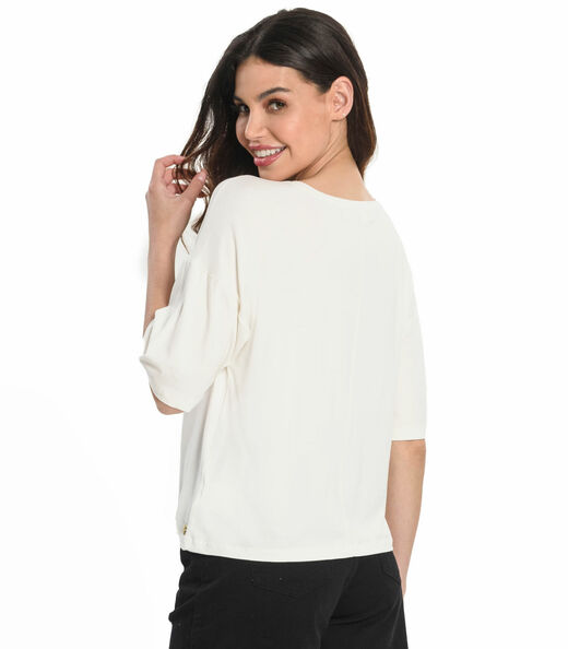 Blusa Feminina Viscotorcion Endless Bege
