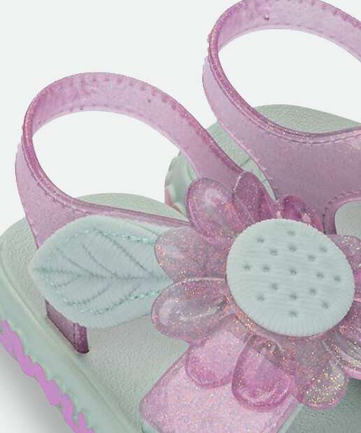 Sandália Infantil Rasteira Glitter Zaxy