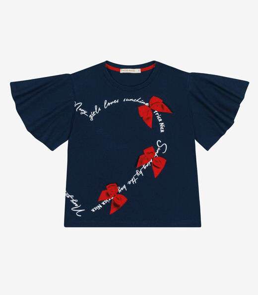 Blusa Infantil Feminina Trick Nick Azul