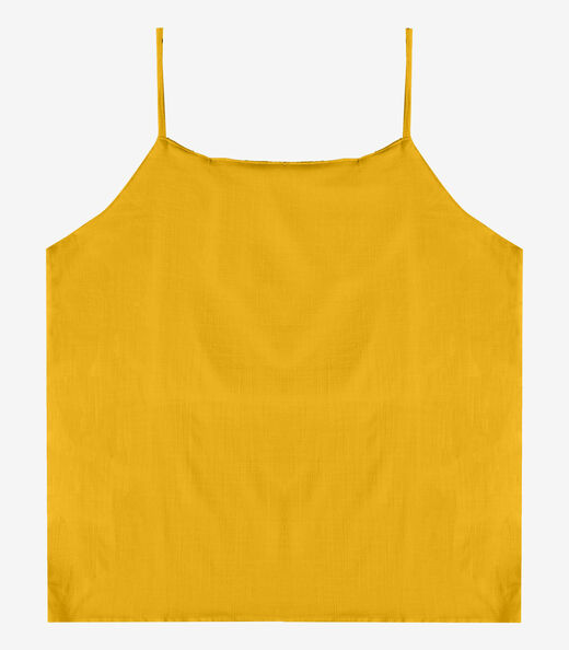 Regata Feminina Com Alças Finas Infinita Cor Amarelo