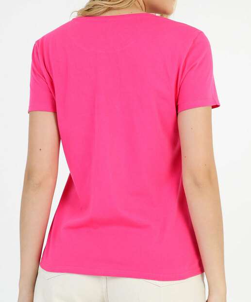Blusa Feminina Estampa Frontal Manga Curta Marisa