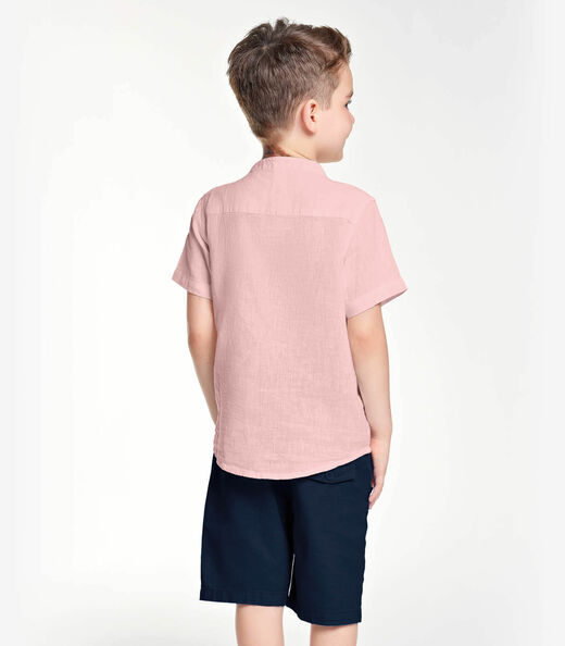Conjunto Menino Camisa Com Bermuda Trick Nick Rosa