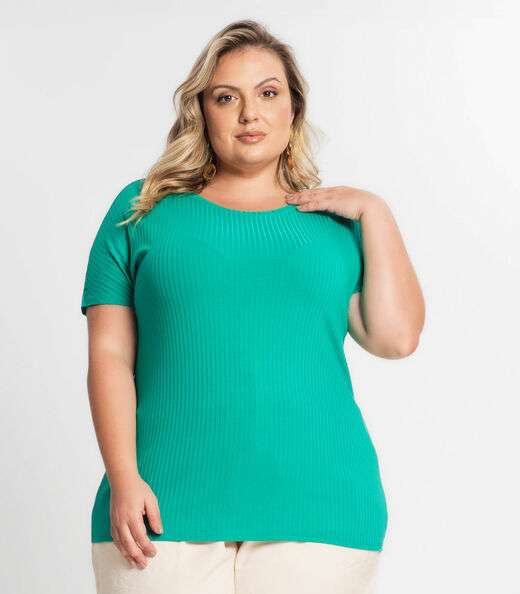 Blusa Feminina Plus Size Secret Glam Verde
