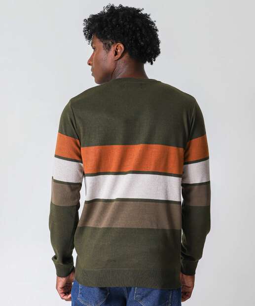 Suéter Masculino Tricô Listras MR