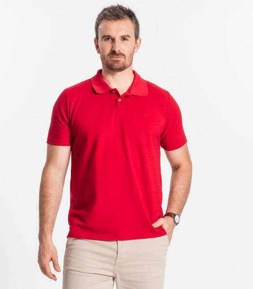 Image_Camisa Polo Básica Masculina Diametro Vermelho