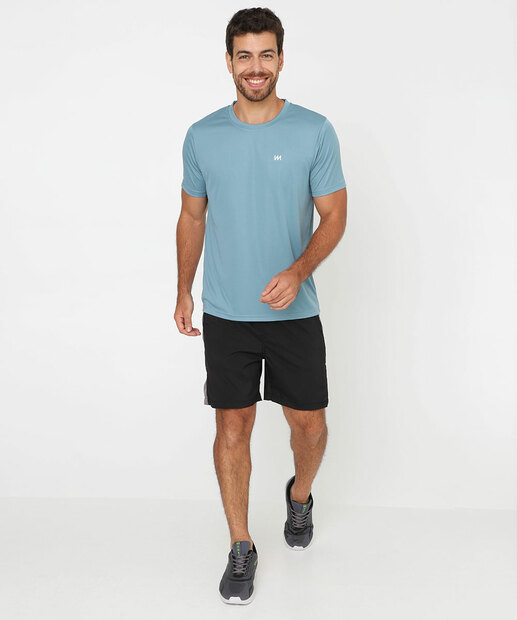Camiseta Masculina Fitness Dry Fit MR Azul