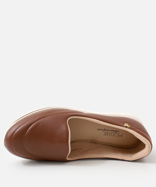 Tênis Casual Slip On Feminino Modare Marrom