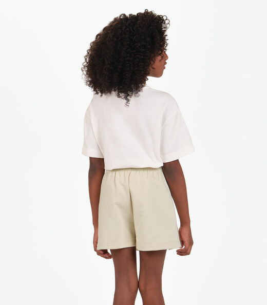 Conjunto Camiseta com Shorts Saia Trick Nick Bege