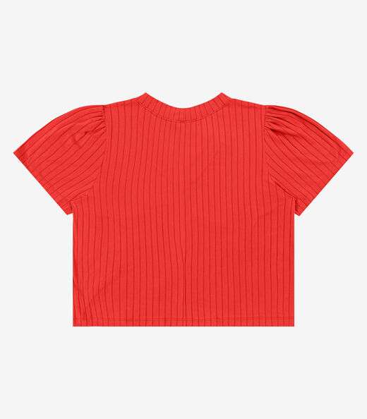 Blusa Canelada Plus Infinita Cor Vermelho