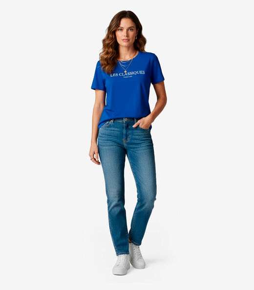 Image_Blusa Feminina Manga Curta Infinita Cor Azul