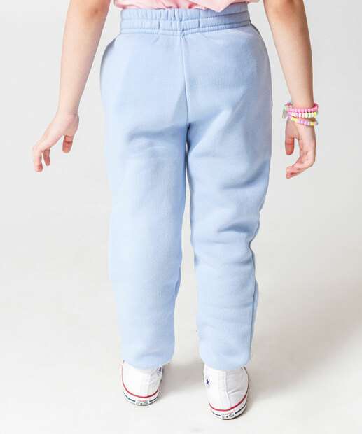 Calça Infantil Moletom Flanelado Marisa Tam 4 a 10 Azul