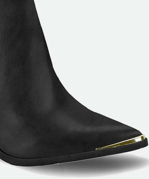 Bota Feminina Cano Curto Salto Grosso Textura Vizzano 
