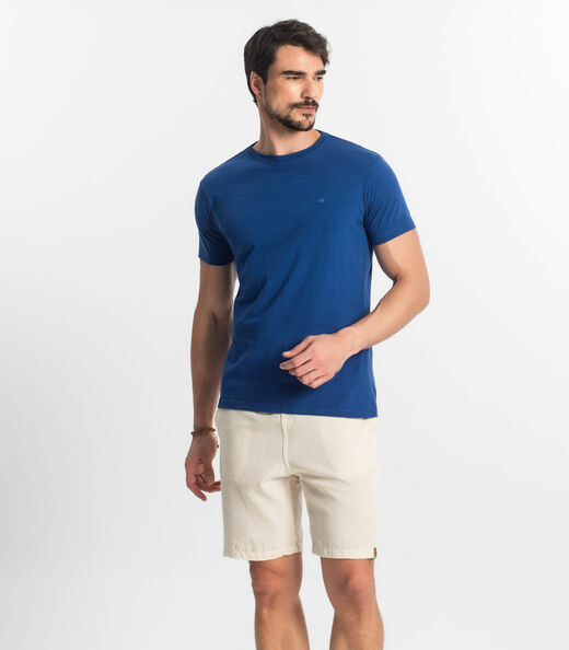 Image_Bermuda Masculina Sarja Elástico E Bolsos Shift Bege