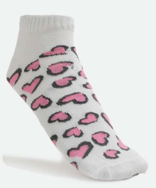 Kit 5 Pares Meias Cano Curto Feminina Estampadas Marisa