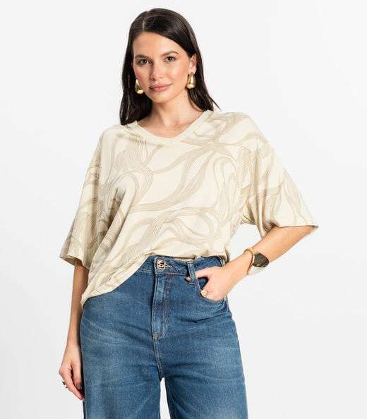 Image_Blusa Feminina em Viscotorcion Rovitex Bege