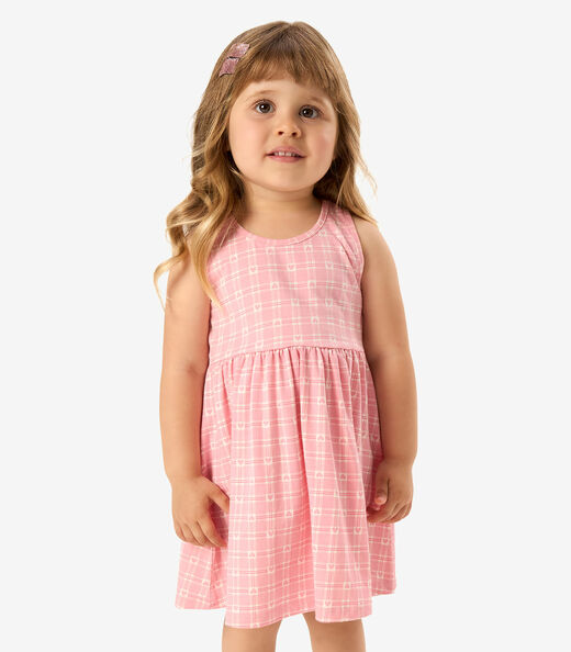 Image_Vestido Infantil Cotton Leve Estampado Rovi Kids Rosa