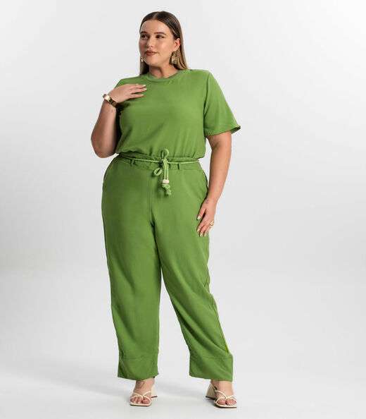 Calça Feminina Plus Size Secret Glam Verde